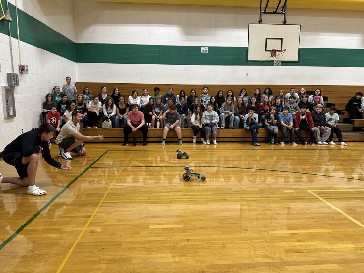 car race in gym 