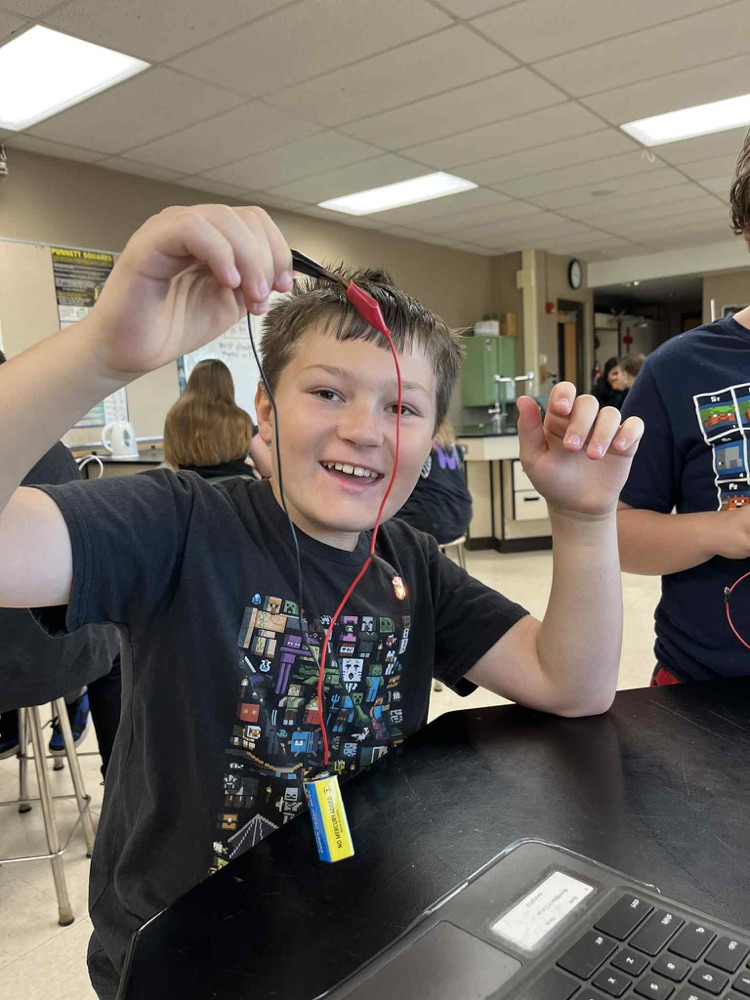 kid with circuit 