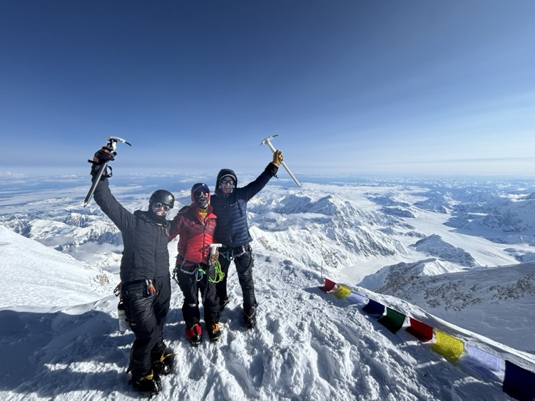 3 people on mountain