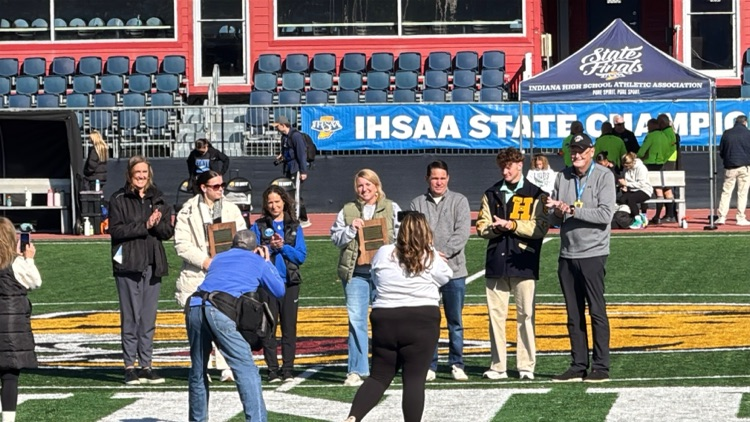 people lined up on field