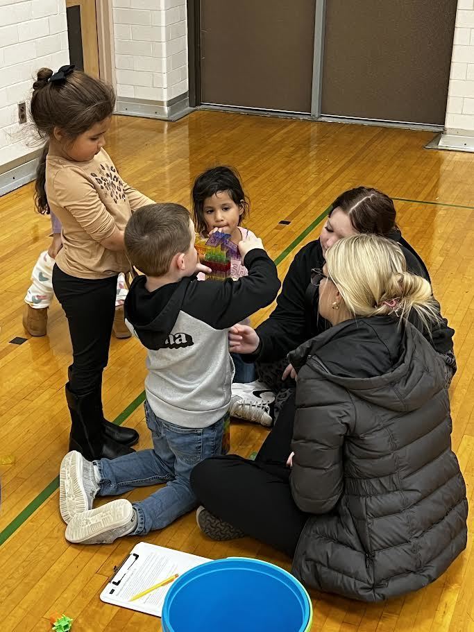 playing a group of kids