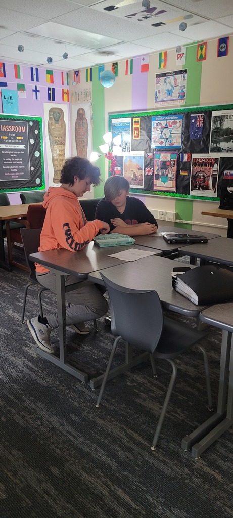 students working together