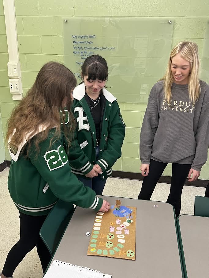 students playing games