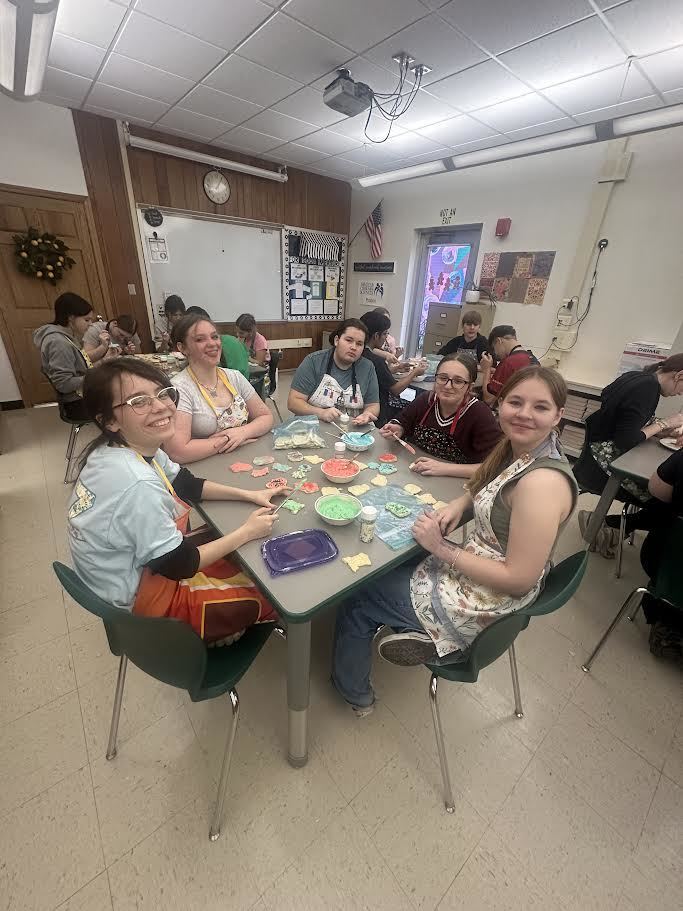 students with cookies