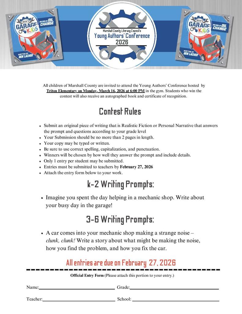 writing contest form