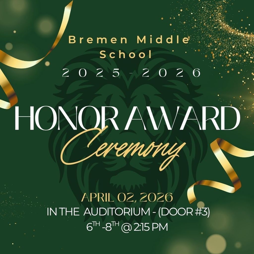 Bremen Middle school Honor Awards April 2, 2026