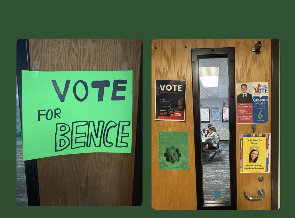 More Vote for me posters  on the doors. 