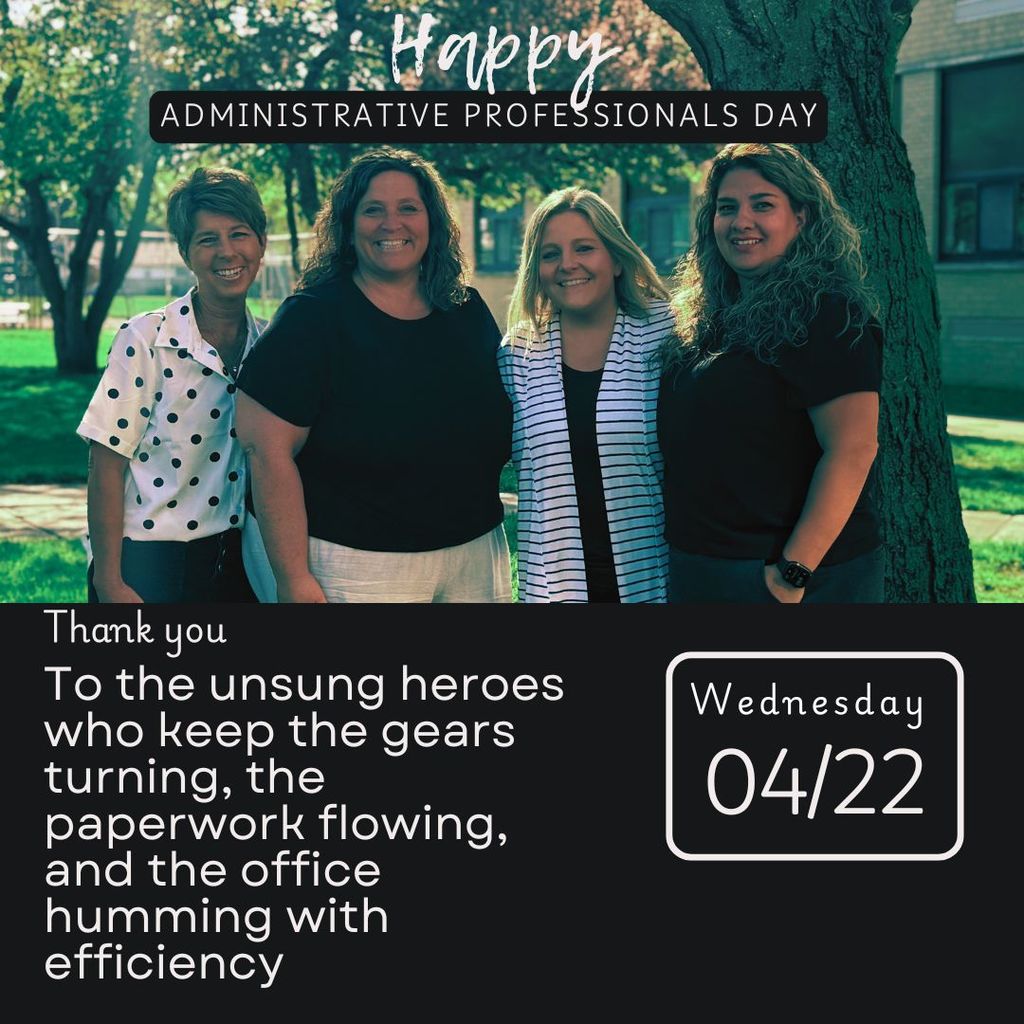 Happy Administrative Professionals day - Four ladies outside 