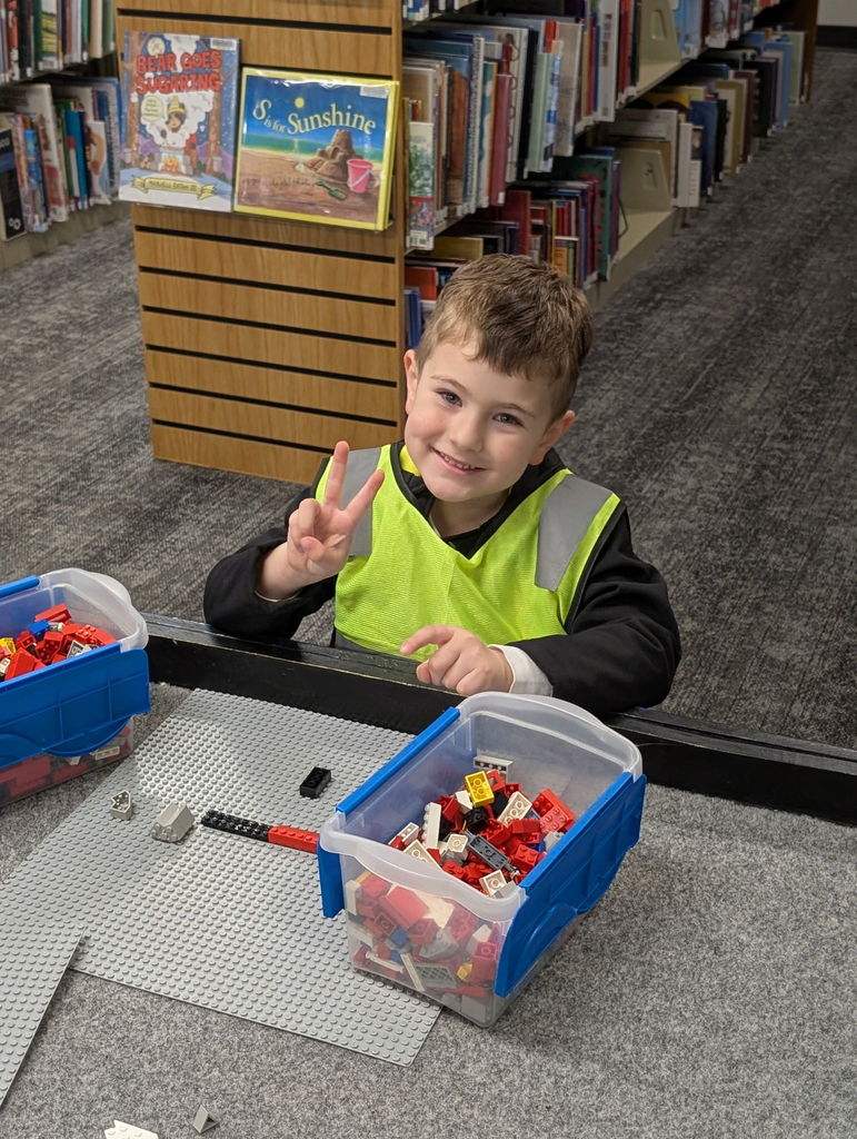 Student playin with legos