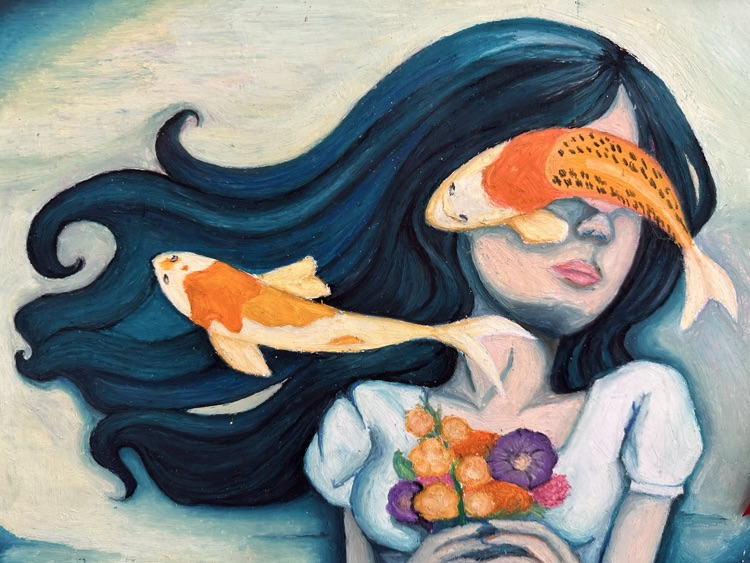 woman and fish 