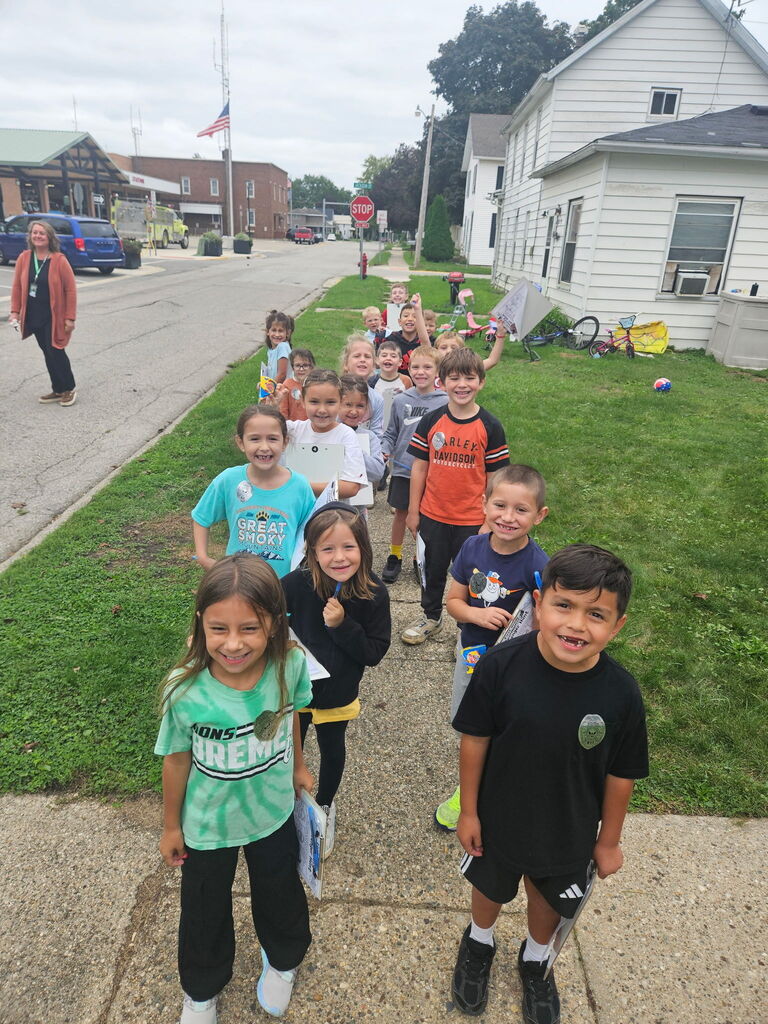 Students walking uptown