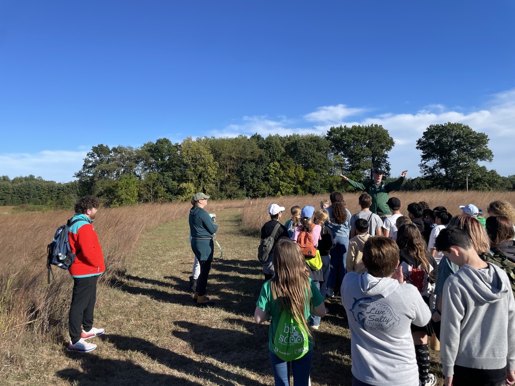 Students in a field