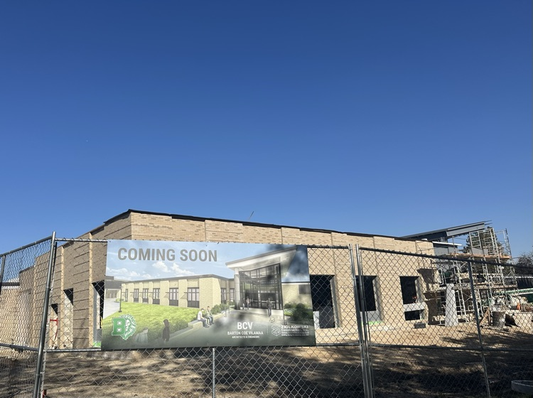 building and sign