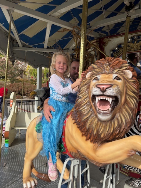 kid on lion