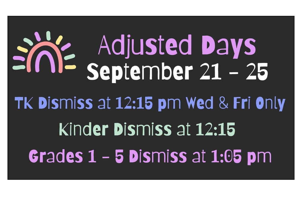 Adjusted Days September 21 - 25