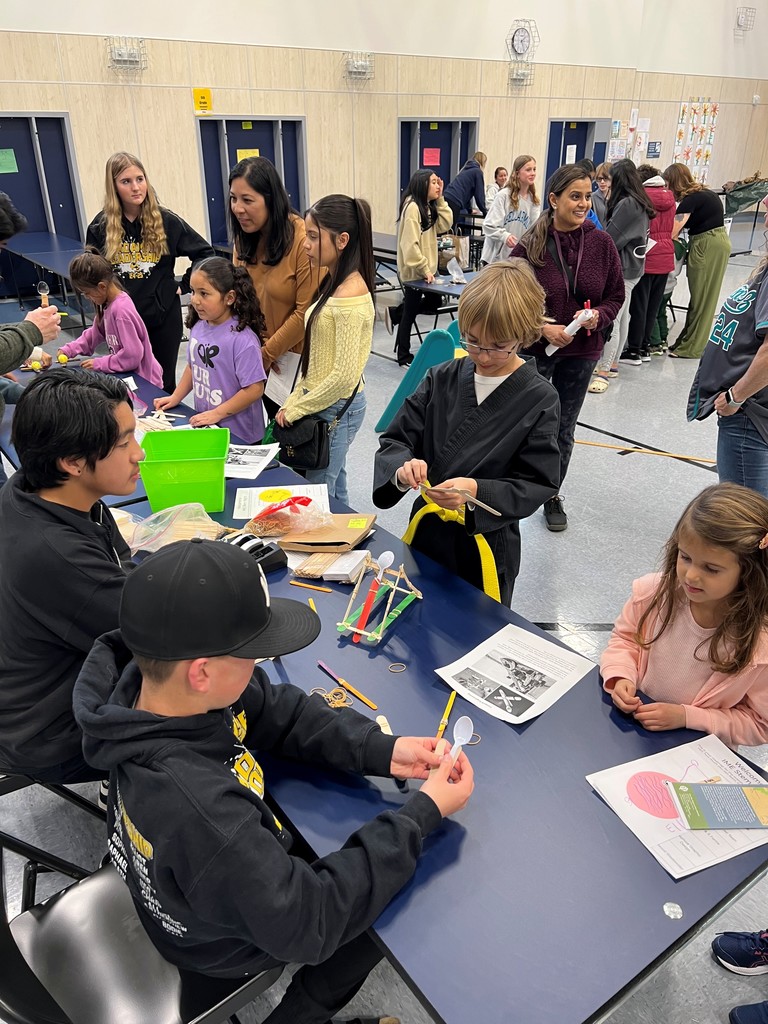 Adams Middle School taught kids how to make catapults.