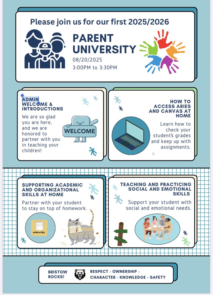 Parent University - August 20th 