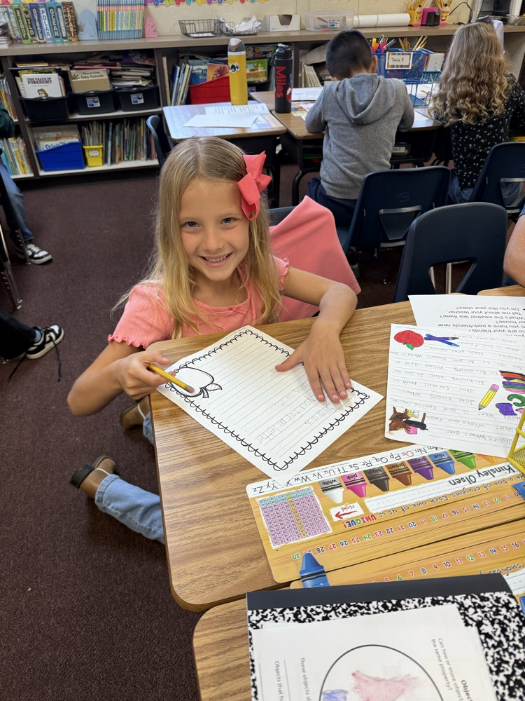 Excited to learn about her penpal