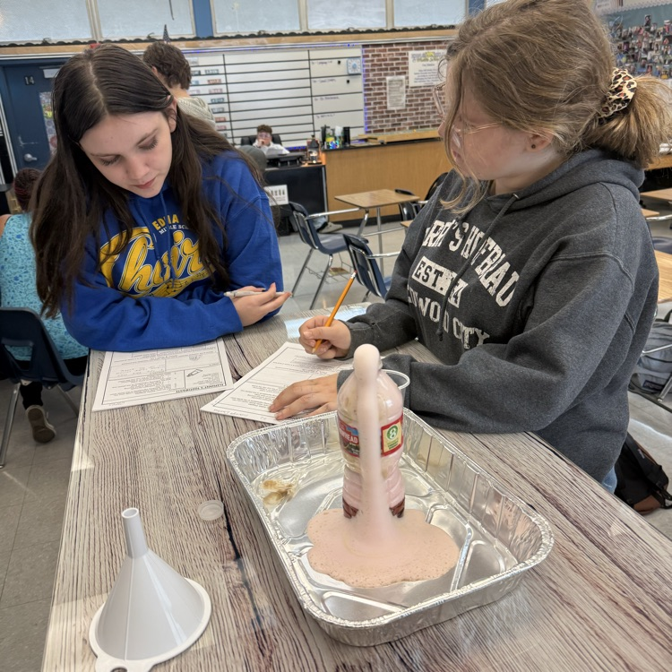 Making elephant toothpaste today while understanding exothermic chemical reactions!