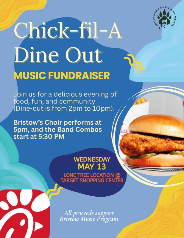 BMS Music Boosters Chick Fil A Fundraiser
