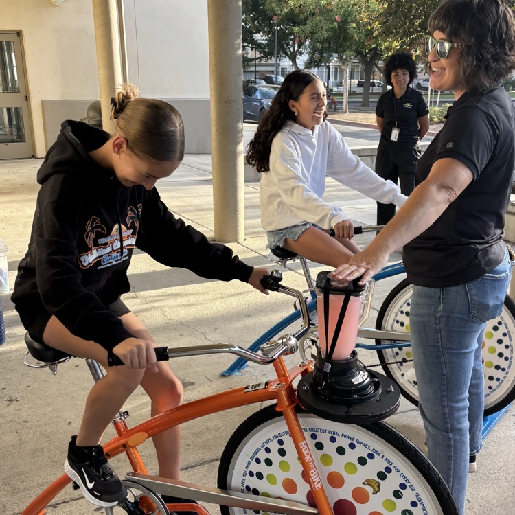 students on bike