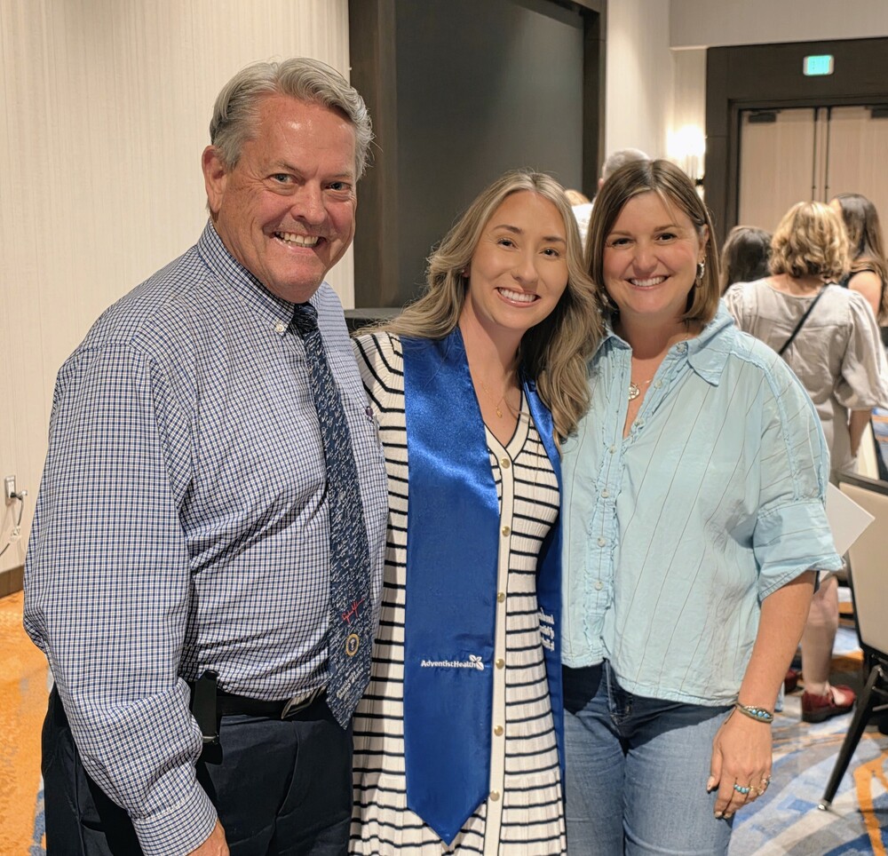 Nurese Bree Adams at RN graduation ceremony
