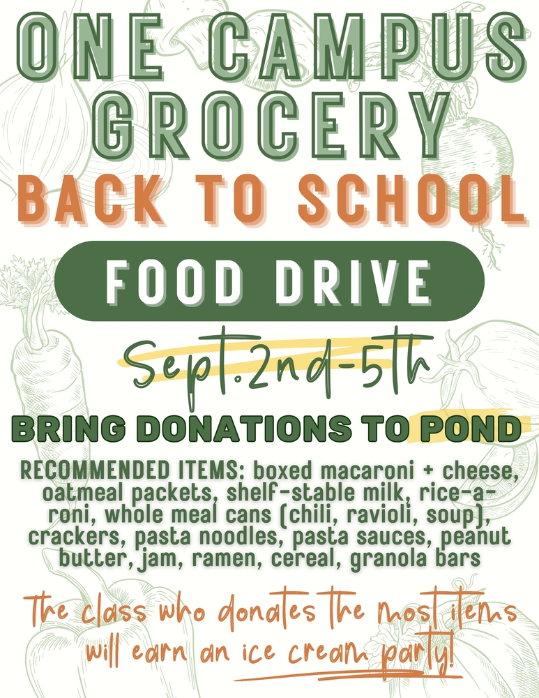 One Campus Grocery Back to School food drive promo image
