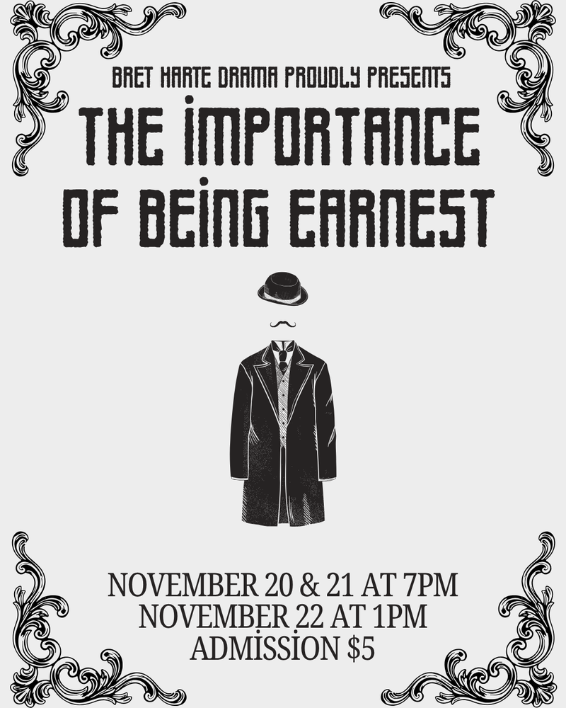 The Importance of Begin Earnest fall play promo flyer