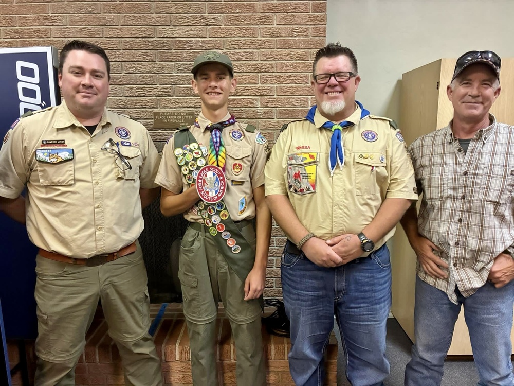Senior Josh Schuler at Eagle Scout ceremony courtesy of V Schuler
