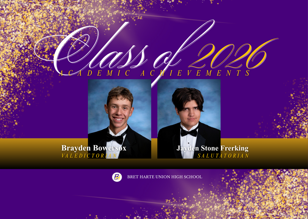 Class of 2026 valedictorian and salutatorian promo image