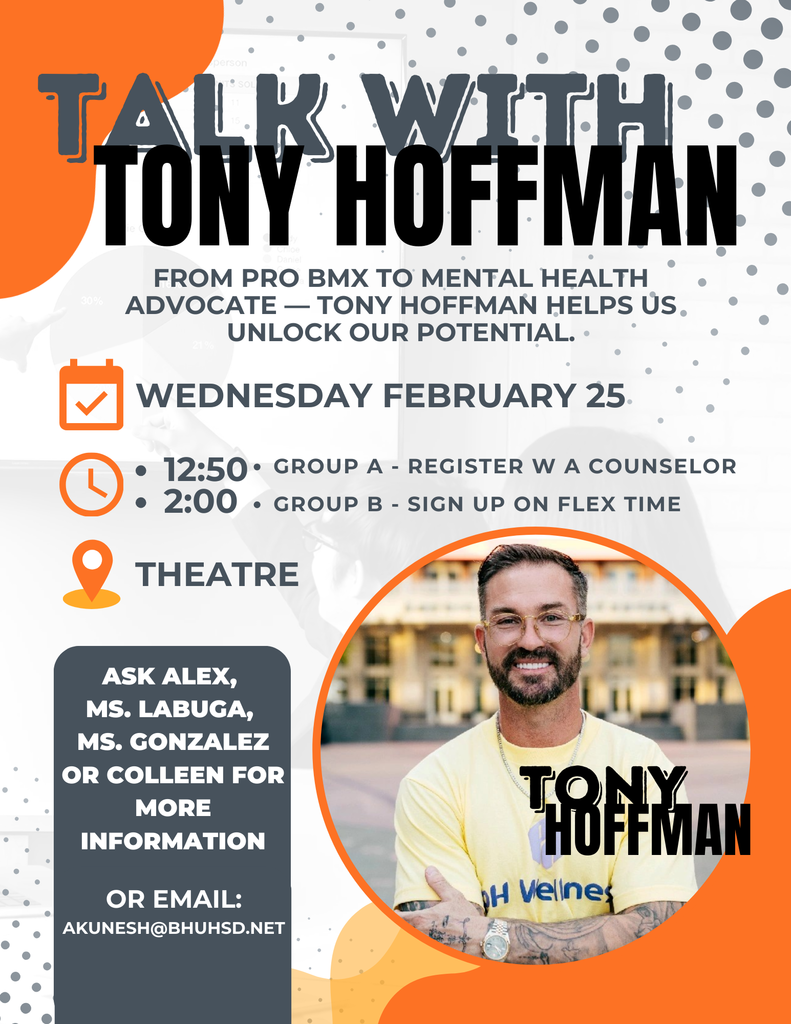 Talk with Tony Hoffman Flyer