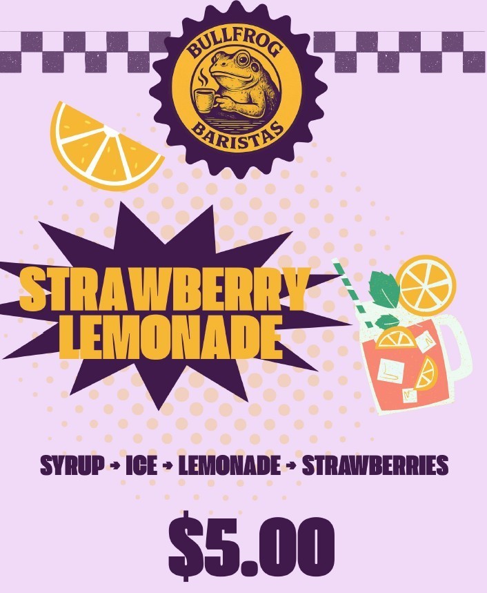 Bullfrog Baristas strawberry lemonade promo image