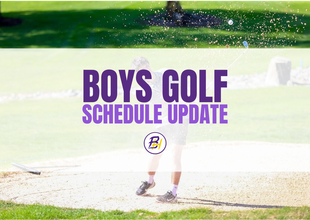 Boys Golf schedule update promo image