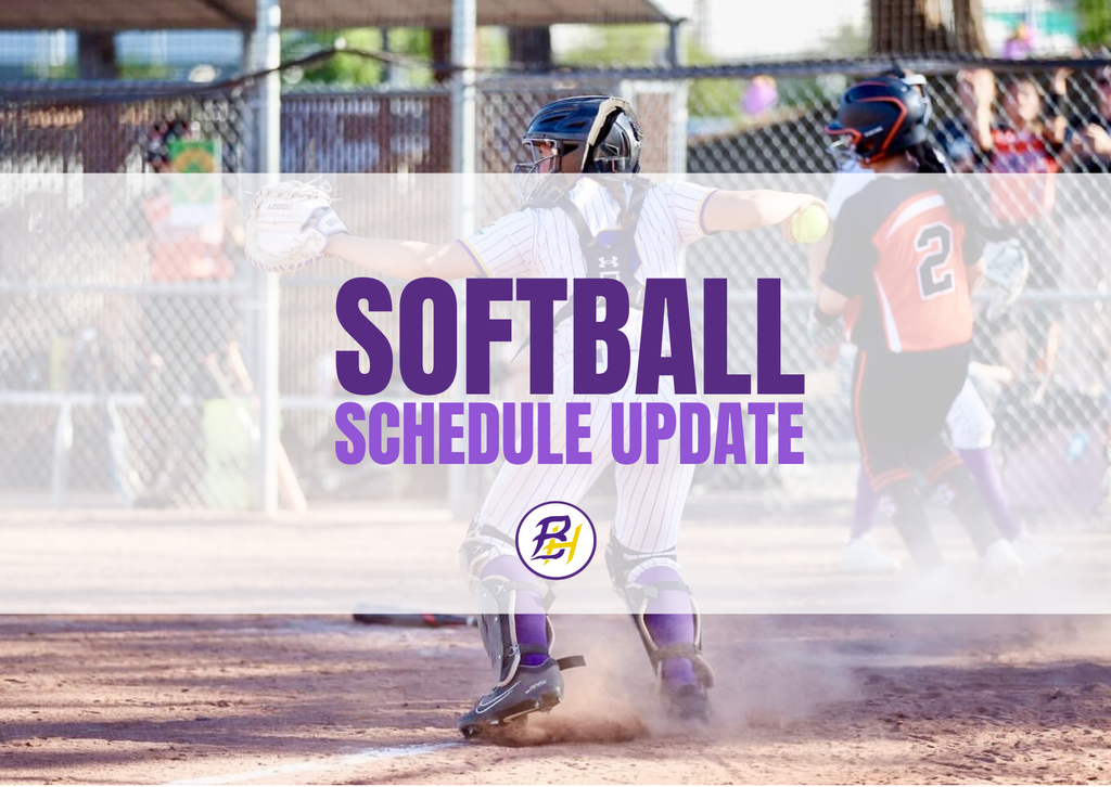 Softball schedule update promo image
