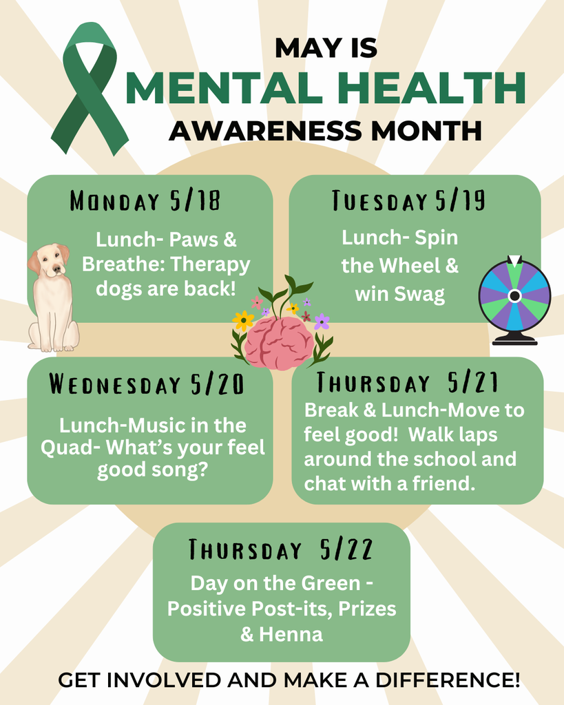 May is Mental Health Awareness Month promo flyer