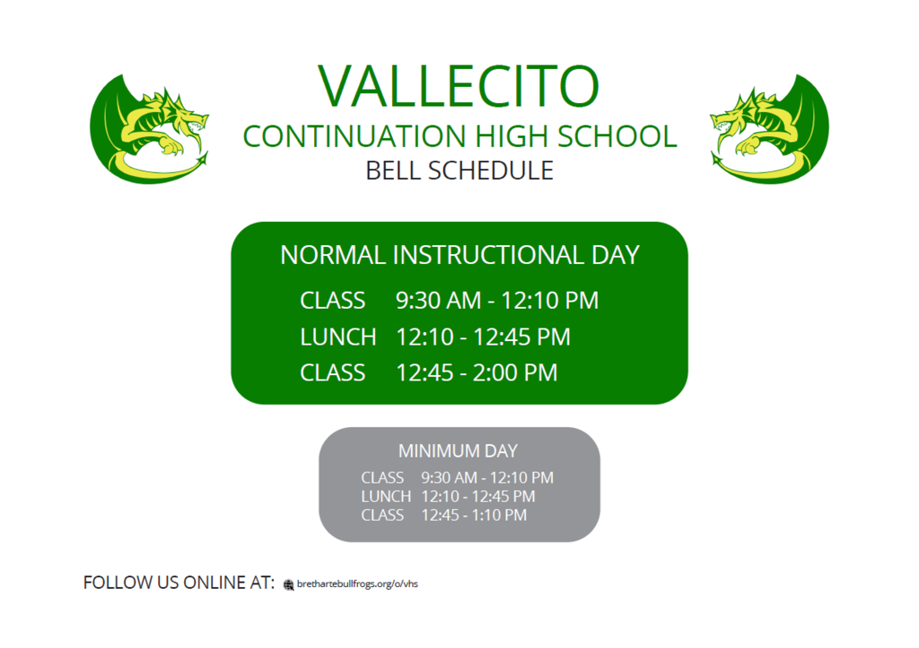Vallecito Bell Schedule for next school year promo image