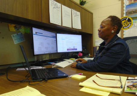 Guidance Makes A Difference: Guiding student goals, new guidance member Tammie Christie joins the school this year to support students in reaching their potential. She worked to guide students not just academically, but personally as well. With 35 years of experience in education, she emphasized the importance of making thoughtful and responsible choices. “Make healthy choices, think about consequences, make good decisions, think and discuss with positive role models,” Ms Christie said. Photo by NeAsia Taylor