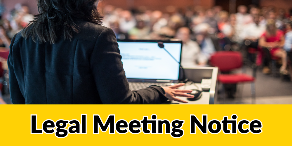 LEGAL MEETING NOTICE