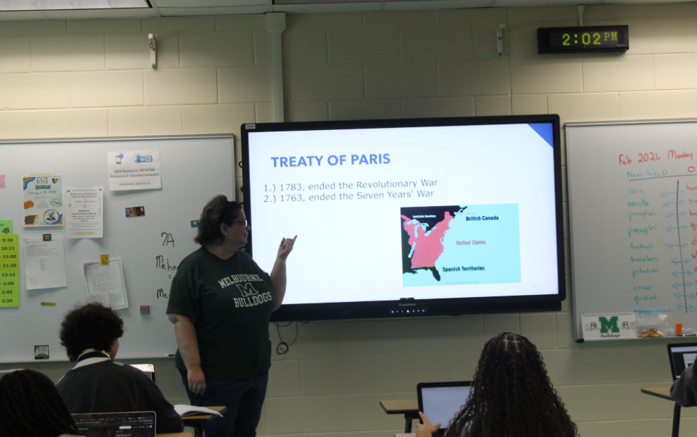 Caption: Two Sides of Studying: Preparing for a test looks different depending on whether you are teaching it or taking it. By interviewing world history teacher Jennifer Griffith and ninth-grade student Kendyll Allison, two perspectives on test preparation came to light. Ms. Griffith explained that students need to understand key units like “absolute monarchs, the Age of Exploration, and the Age of Enlightenment,” while Allison shared how she studies both of those topics.  Both emphasized the importance of understanding the material, not just mesmerizing it Their insights show how classroom strategies and student habits work together to support success on exams. Photo by: Ava Brouard