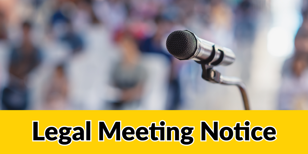 LEGAL MEETING NOTICE