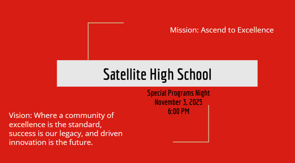 Special Programs Night  November 3, 2025Special Programs Night  November 3, 2025