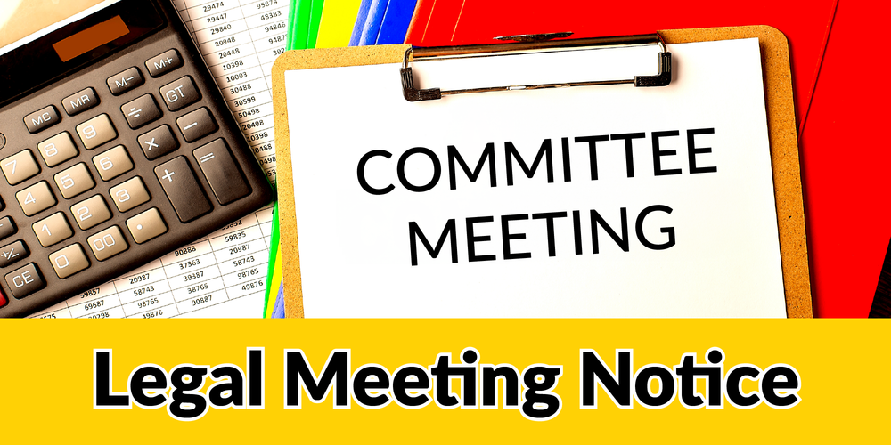 Committee Meeting Legal Meeting Notice