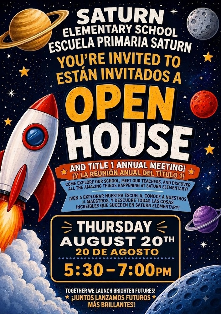 Open House and Title 1 annual meeting flier