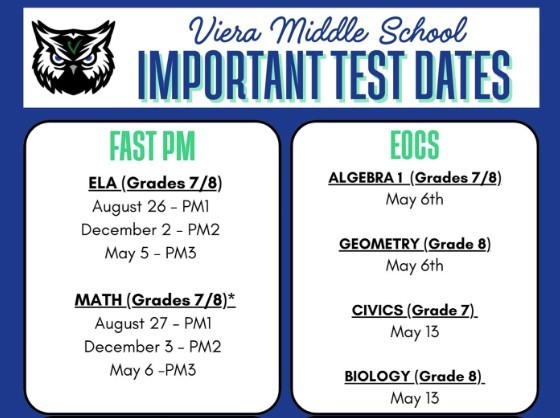VMS Testing Dates 