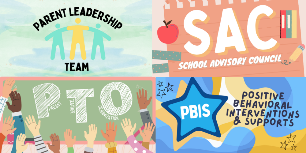 PLT, SAC, PTO, PBIS