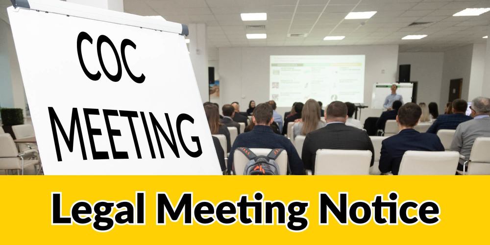 Legal Meeting Notice: COC Meeting