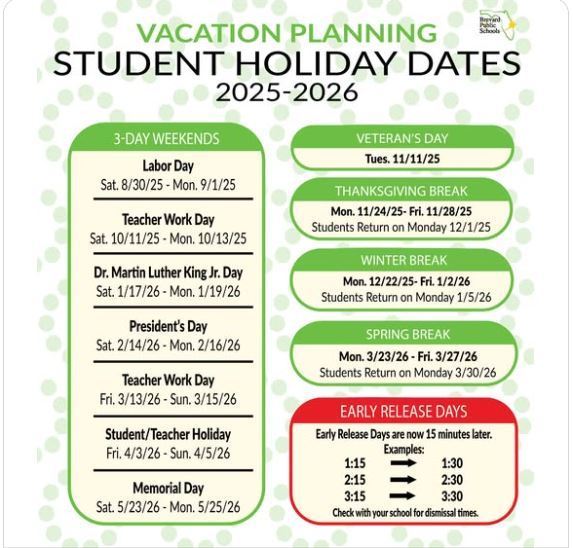 Student Holidays