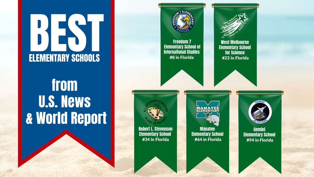 Best Elementary Schools: Freedom 7, west melbourne, Stevenson Elementary, Manatee Elementary and Gemini Elementary  ranked by US News and World report