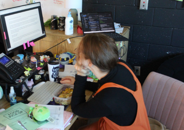 Getting ready for New Adventures and Stories: Melanie Anderson, an English teacher here at Melbourne High School is working on upcoming and past assignments for students in her classes, such as the Creative Writing class. She has loved her students and has mentioned that in her class “... the day is always different” and that can not be more true than for the writing in the class. . Photo by: Aiden Kehayias