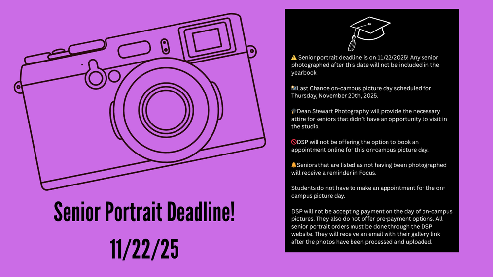 Senior Portrait Info